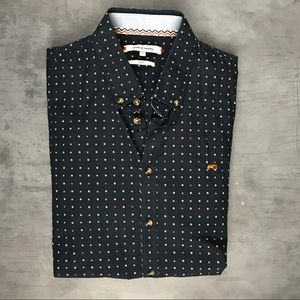 Moods of Norway navy blue dress shirt